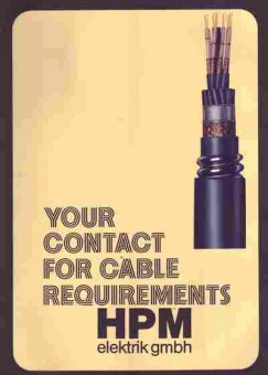 Каталог HPM Elektrik Gmgh Your Contact for cable requirements, 54-480, Баград.рф